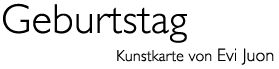 Titel: Kunst karte «Blumengruss»