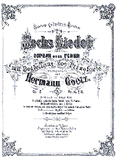 First edition «Music-Sechs Lieder»