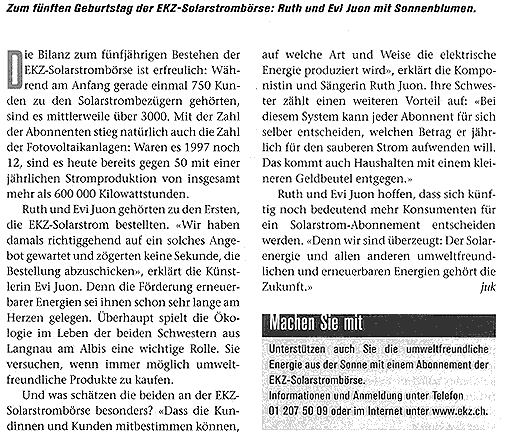 Artikel Solarstromb&ouml;rse