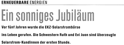 Titel Solarstrom